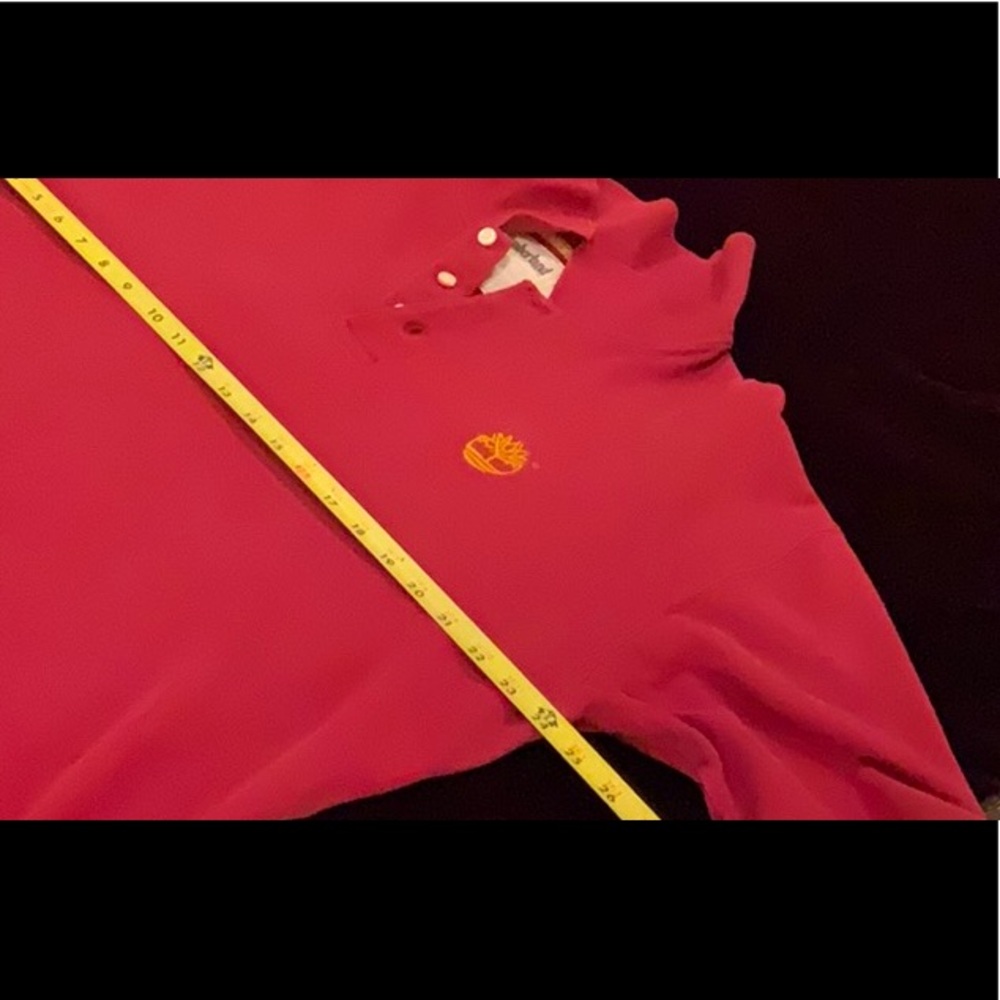 Timberland Red Polo Shirt with logo - Picture 6 of 11